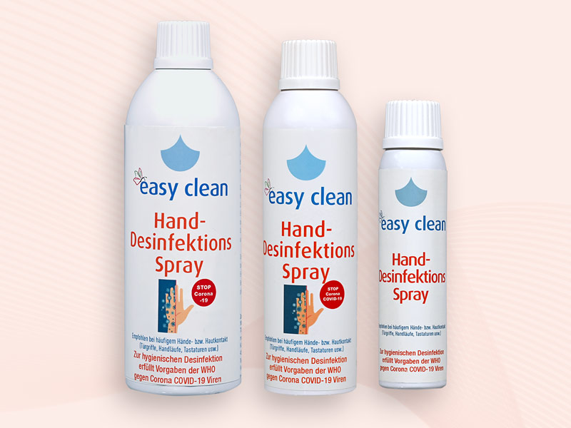 easy clean • Hand disinfection spray